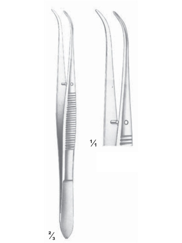 Perry Forceps Curved 13Cm